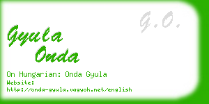 gyula onda business card